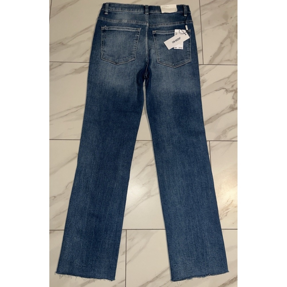Jason Wu Straight Leg Evie Jeans Women's 6 High Rise Raw Hem NWT $219